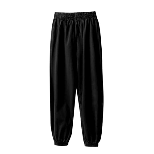 BILIKEYU Boys Sport Cotton Active Jogger Sweatpants Elastic Waist Solid Color Pull On Outdoor Athletic Trouser
