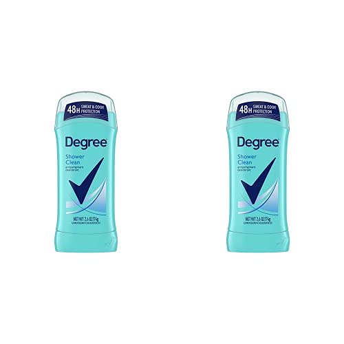 Degree Antiperspirant Deodorant 24 Hour Dry Protection Shower Clean Deodorant for Women 2.6 oz (Pack of 2)