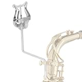Anjetan Saxophone Music Clip, Stainless Steel Marching Sheet Holder for Alto Tenor Sax Lyre, Sax Clip Stand for Beginners and Professionals