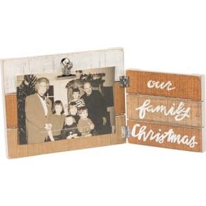 Primitives Hinged Frame Our Family Christmas
