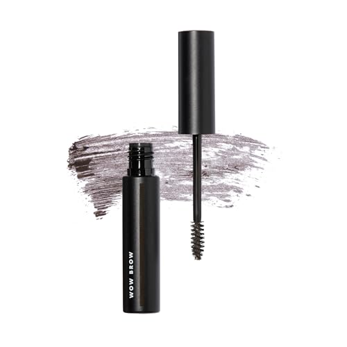 e.l.f. Wow Brow Gel, Volumizing, Buildable, Wax-Gel Hybrid, Creates Full, Voluminous-Looking Brows, Locks Brow Hairs In Place, Deep Brown, Fiber-Infused 3.5g