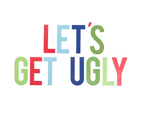 Image of Pearhead Ugly Sweater Party Kit, Christmas Party Kit, Holiday Party Decorations, Ugly Sweater Contest Kit and Holiday Photo Props, Holiday Party Photo Booth Props, Holiday Party Decorations