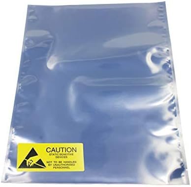 Anti Static Bags, 200x200, Silver, Polyethylene, Heat Seal, ESD Shielding, 50pc