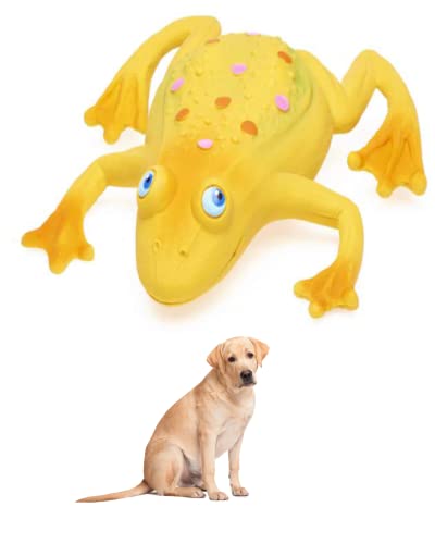 Large Squeaky Frog Dog Toys. 100% Natural Rubber (Latex). Large Breeds Free from Harmful Chemicals. Soft & Squeaky. Best Dog Toy for Large Dog