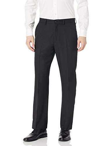 Haggar Men's Solid Gabardine Classic-Fit Plain-Front Dress Pant