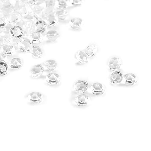 1000Pcs 3mm Diamant De Cristal Acrylique, Confetti De Table De Mariage Perle Vase Diamant Perles pour Pièce De Table Vase Fillers Remplisseurs Bridal Shower Décorations(Transparent)