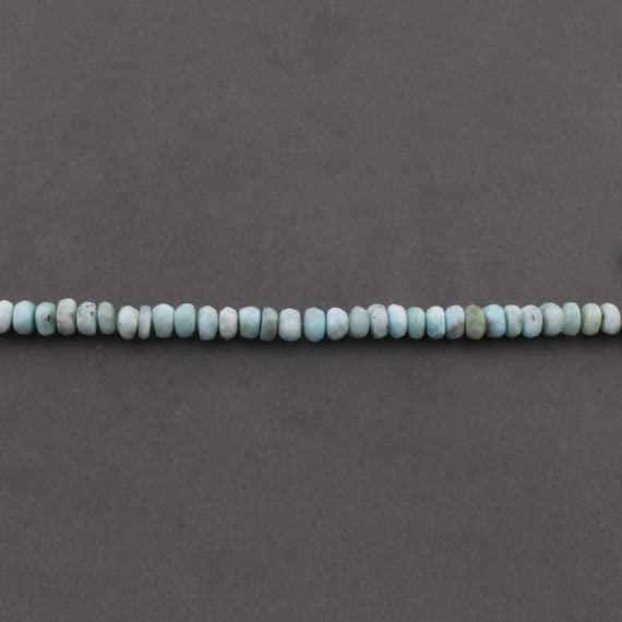 Perles Larimar rondelles facettées 7mm-8mm pour fil de pierres naturelles de lithothérapie
