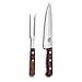 Price comparison product image Victorinox Wood, Carving Set, Set of 2, Carving Knife and Fork, Stainless Steel, Noble Wooden Handle, Brown