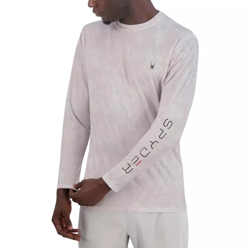 Spyder Men’s Rash Guard, Breathable Fabric, Quick Dry, 50+ UPF Protection (US, Alpha, Small, Regular, Regular, Gray)3