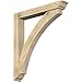 Ekena Millwork BKT0604X40X44THR01RDF Thorton Traditional Rough Sawn Bracket w/Offset Brace, Douglas Fir