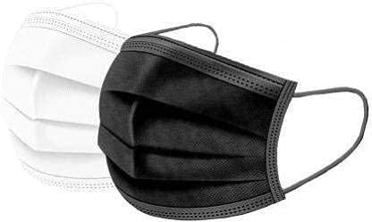 ONHUB (50 Pcs Black 50 Pcs White) 3 Ply Disposable Surgical Face Mask Protective layer For Men And Women | Use and Throw Face Masks