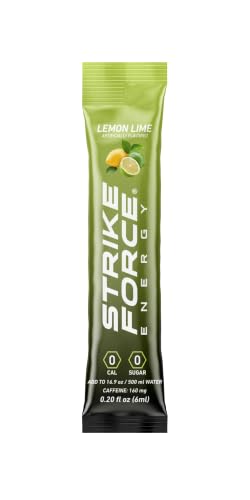 Image of Strike Force Energy Drink Mix - Grape Flavor - Natural Tasting Caffeine Drink - Turn Any Drink into a Healthy Energy Drink - Zero Calories, Keto Friendly, Sugar Free, Pre Workout (10 Count, Lemon Lime)