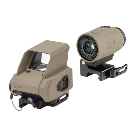 Meprolight Mepro Tru-Vision Reflex Sight (FDE Tan) and MMX3 Magnifier Tactical Combo Pack - for Close and Extended Range Accuracy Cover