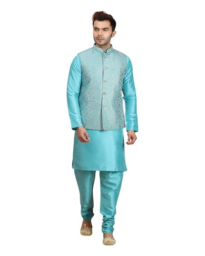 Image of Ethluxis Men Kurta Pyjama Jacket Set