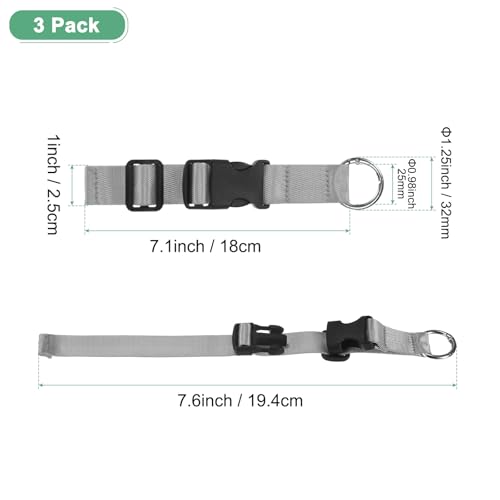 Image of M METERXITY 3-Pack Add A Bag Luggage Strap, Adjustable Suitcase Belt for Connecting Handbag /Backpack /Jacket, Luggage Connector [Dark Gray]