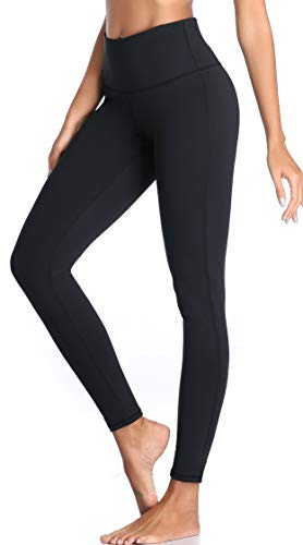 Oalka Women Yoga Pants Workout Running Leggings Black XL - Image 3