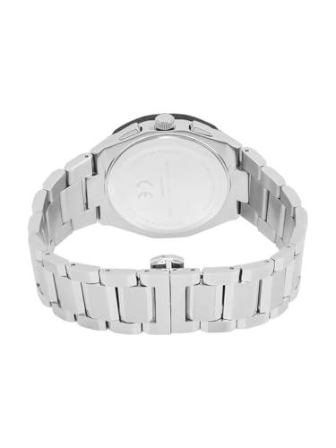 Image of French Connection Textured Black Round Dial with IP Stainless Steel Metal Strap Multifunction Watch - for Mens FCH27BSM
