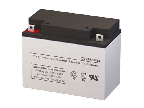 PS-6200 6 Volt 20 AmpH SLA Replacement Battery with NB Terminal