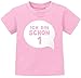 Produktbild MoonWorks® Baby T-Shirt Kurzarm Babyshirt Geburtstag Ich Bin Schon 1 Jahr Eins Geschenk Jungen Mädchen Shirt rosa 80/86 (10-15 Monate)