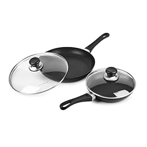 Scanpan Classic Nonstick Fry Pan Skillet Set with Lids (8 & 10.25-inch)