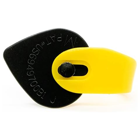 Fred Kelly Picks D5JB-M-3 Delrin Bumblebee Jazz Large Medium Guitar Pick,black/yellow Cover