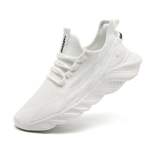 Image of EGMPDA Mens Shoes Running Slip On Tennis Walking Shoes Lightweight Breathable Sneakers for Gym Work Casual Soft Sole Trainers Non Slip Athletic Footwear