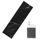 YYHWHJDE Serviette d'exercice en marbre noir texturé - Refroidissement instantané - Réutilisable : le matériau en maille respirante hyper-évaporative facilite l'activation de la serviette rafraîchissante lorsque vous trempez, essorez et clipsez. Le système de refroidissement unique utilise l'humidité de la serviette pour évacuer la transpiration de votre peau et vous garder au frais. Tout le monde peut utiliser la serviette rafraîchissante, même les animaux domestiques.