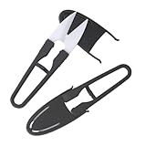 TIDTALEO Kleine Stickschere aus Keramik U Förmige Fadenschere mit Kunststoffgriff und Schutzhülle zum Nähen Basteln für Outdoor Angelausflüge