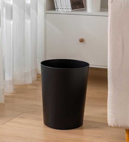 Miniatura 4 de Cetomo 7.2l 3 Papelera De Basura De Plástico, Bote De Basura, Papeleras Pequeñas, Papelera Para Dormitorio, Canasto De Basura Redondo Minimalista, Empilables, Mate, Pp, Negro, 7.2l-3 Unidades