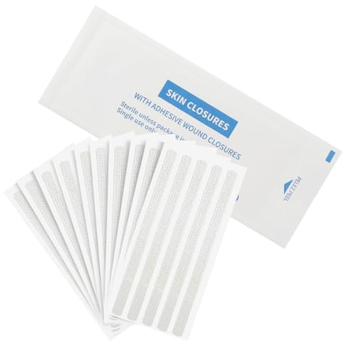 Skin Wound Closure Suture Strips 50 Sterile Quick Stitches Tape for Superficial Cuts and Incisions