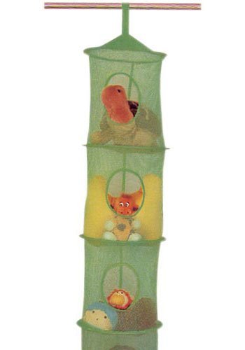 5 TIER HANGING MESH STORAGE CLOSET ORGANIZER UNIT LIME