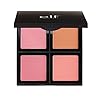 e.l.f. Cosmetics Powder Blush Palette, Four Blush Shades for Beautiful, Long-Lasting Pigment, Light