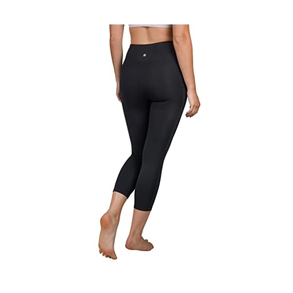 Yogalicious-High-Waist-Squat-Proof-Yoga-Capri-Leggings-with-Side-Pockets-for-Women Yogalicious High Waist Squat Proof Yoga Capri Leggings with Pockets for Women - Classic Black Lux with Pocket - Medium
