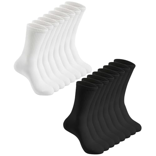 Image of HAVE A TREE 3-12 Pairs Womens Crew Lightweight Thin Calf Socks Size 6-11 | Lightweight thin crew calf socks for women, soft breathable comfort, perfect fit, durable everyday wear at great value.