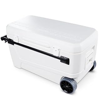 Igloo Glide 110 Qt Roller Cooler, White