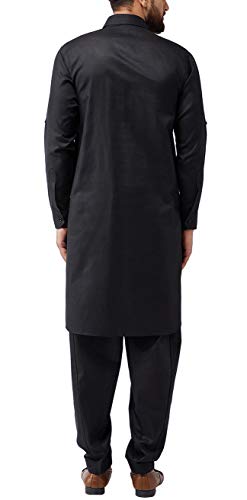 Image of SOJANYA (Since 1958 Men's Silk Blend Light Green Kurta & Nehrujacket with White Pyjama Combo
