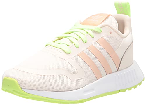 adidas Originals Multix Skate Shoe, Wonder White/Halo Blush/Signal Green, 5.5 US Unisex Little Kid