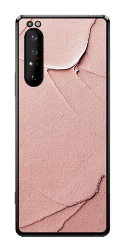 ClearView Sony Xperia 1 II用 プリント 背面 保護 フィルム 日本製 Design by YA 漆喰風 模様 2