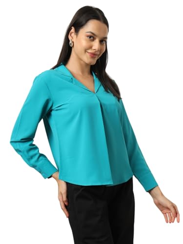 Image of Women's Regular Fit Cotton Blend Shirts with Wingtip Collar