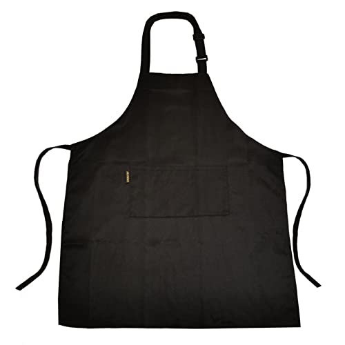Akjmmz Aprons For Women And Men, Kitchen Chef Apron With 2 Pockets, Machine Washable, Adjustable Bib Apron For Cooking, Baking, Crafting, Gardening (Black - 1 Pcs) #TOP1