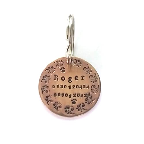 Streetsoul-Pet-ID-Personalized-Copper-Hand-Stamped-Tag-for-Pet-Dog-Cat-ID-Customized-Dog-Tag-Round-Style