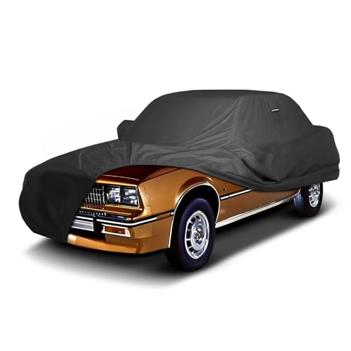 Image of iCarCover Premium Custom Car Cover for 1982-1988 Cadillac Cimarron Heavy Duty Waterproof All Weather Rain Snow UV Sun Protector Custom Fit Full Exterior Indoor Outdoor Protection Car Cover (Black)