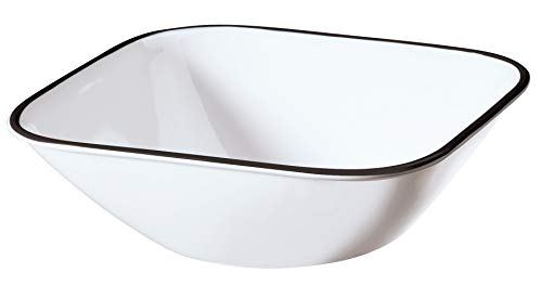 Corelle 18-Piece Service for 6 Dinnerware Set, Triple Layer Glass and Chip Resistant, Lightweight Square Plates and Bowls Set, Simple Lines - Image 7