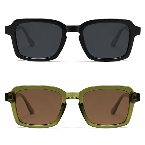 Image of VANLINKER Polarized Trendy Square Sunglasses for Women Men 2026 Retro Chic Cute Shades VL9849