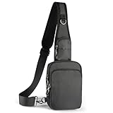 VADOO Sling Bag, Crossbody Bag with Zipper Lock, RFID Blocking & Water Resistant for Men and Women (Grey)