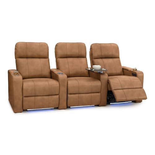 Image of Seatcraft Monterey Home Theater Seating Tawny Row of 3