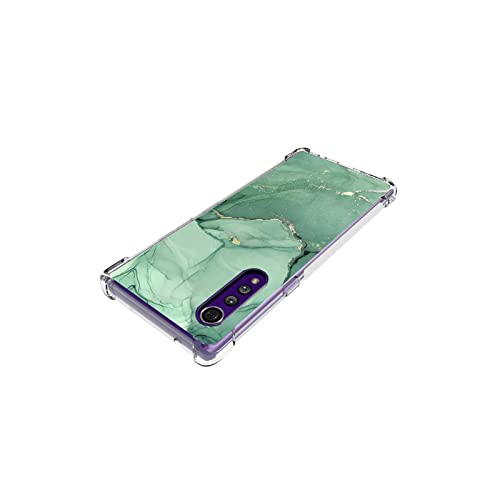 Exanor Editice Compatible With Lg Velvet 5G Uw/Lg Velvet 5G / Lg Velvet 4G Case, Green Sparkle Marble Golden Glitter Unique Design For Lg Case Men Women Girls,Soft Tpu Graphic Case For Lg #TOP1