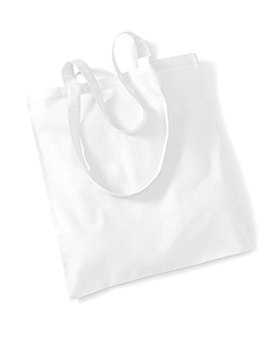 Shirtinstyle Sac en tissu de qualité supérieure - Sac en coton - Sac à bandoulière - Plusieurs couleurs, Blanc., 42 x 38 cm