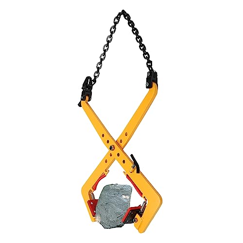 JJsdwin Alicates de desplazamiento para bordillos, 500 kg, con apertura ajustable, pinzas para piedra para energía eléctrica, barco y automóvil, color amarillo