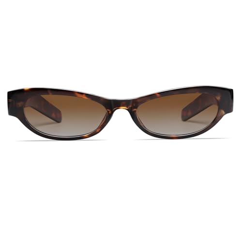 Image of VANLINKER Retro Cat Eye Polarized Sunglasses for Women Men Small 90s Style Trendy Vintage Narrow Wing Frame VL9799